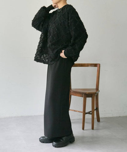 可伸縮透視蕾絲衛衣【SUM1 STYLE(スミスタイル)】