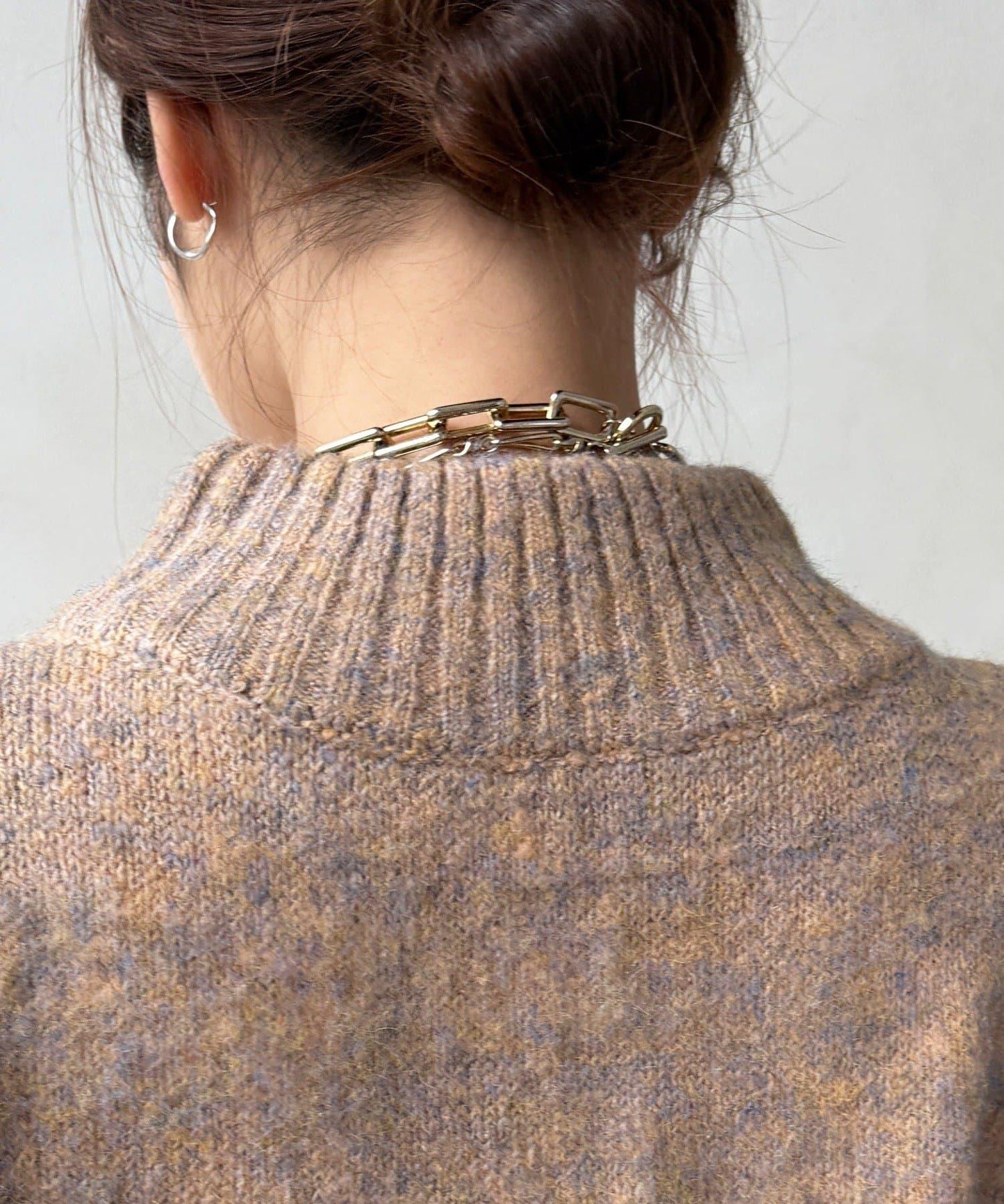 MIX長絨高領套頭衫