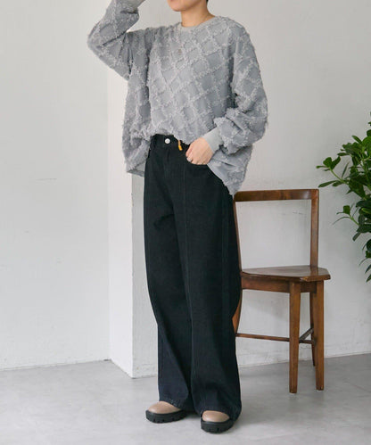 可伸縮透視蕾絲衛衣【SUM1 STYLE(スミスタイル)】