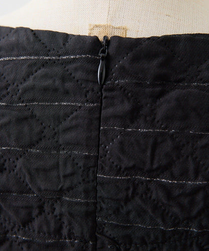 《オケージョン/ストライプ》長袖褶皺連衣裙【SUM1 STYLE】