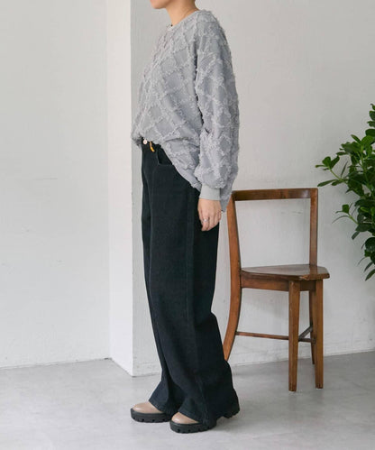 可伸縮透視蕾絲衛衣【SUM1 STYLE(スミスタイル)】