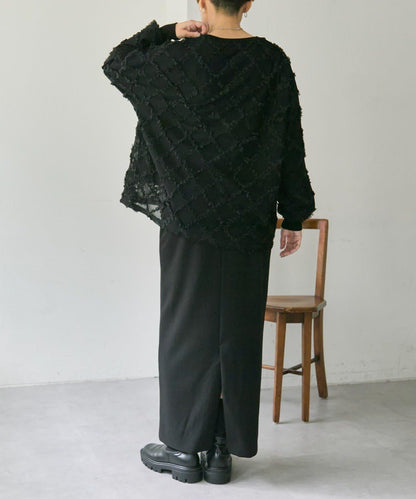 可伸縮透視蕾絲衛衣【SUM1 STYLE(スミスタイル)】