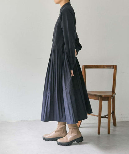 褶皺連衣裙【SUM1 STYLE(スミスタイル)】