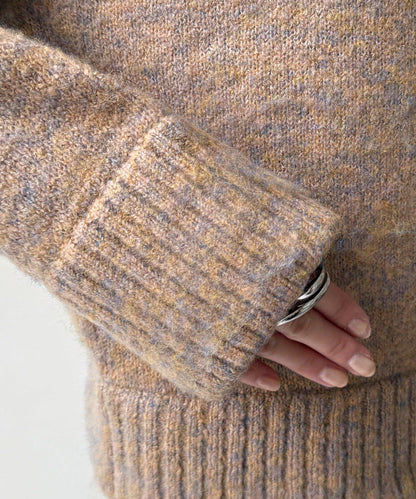 MIX長絨高領套頭衫