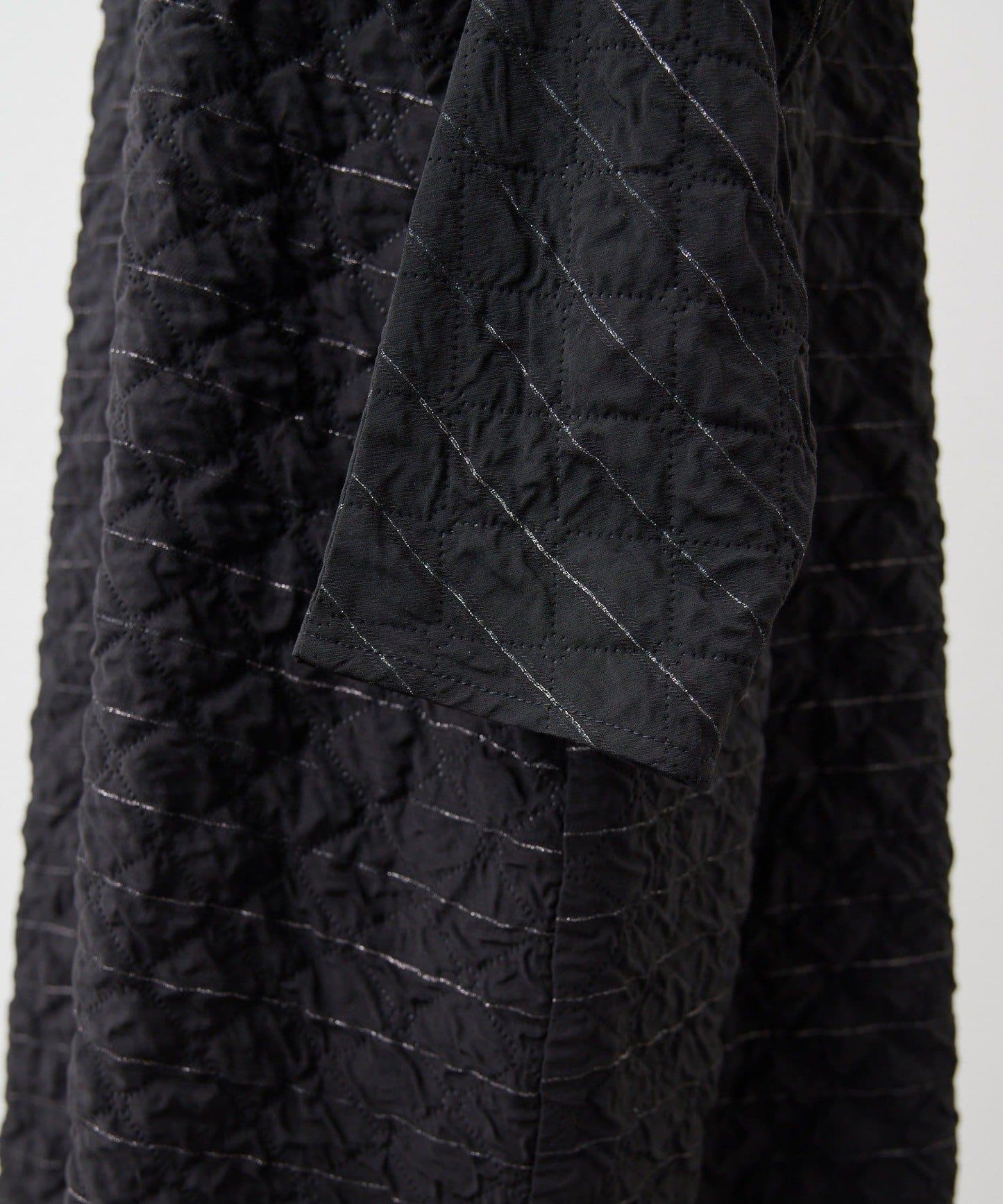 《オケージョン/ストライプ》長袖褶皺連衣裙【SUM1 STYLE】