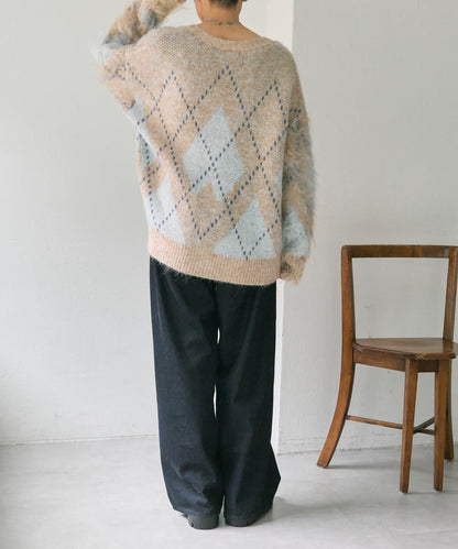 菱格針織開衫【SUM1 STYLE】