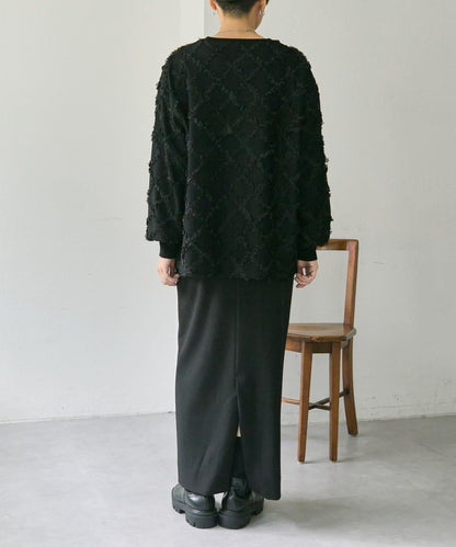 可伸縮透視蕾絲衛衣【SUM1 STYLE(スミスタイル)】