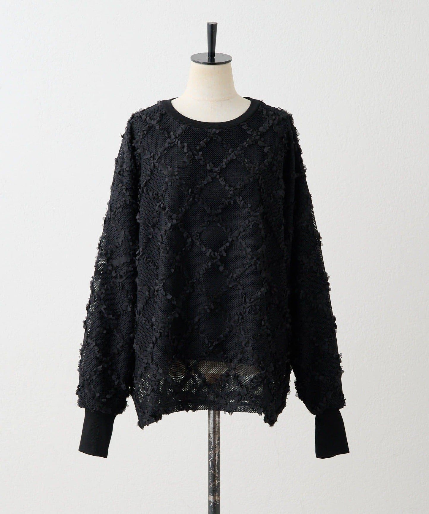 可伸縮透視蕾絲衛衣【SUM1 STYLE(スミスタイル)】