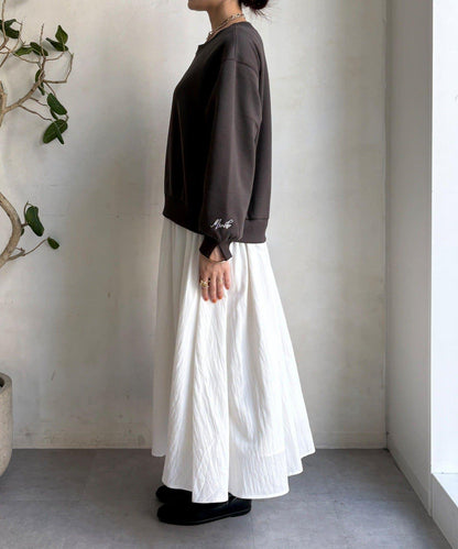 半拉鍊拼接連衣裙