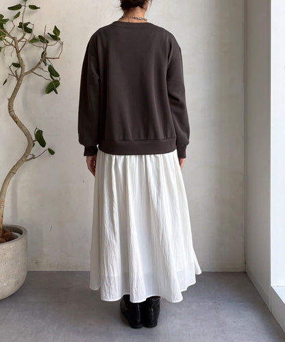 半拉鍊拼接連衣裙