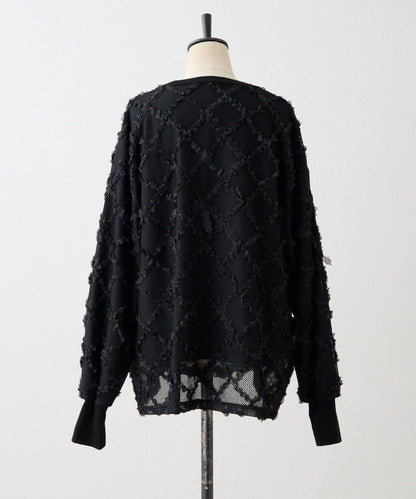 可伸縮透視蕾絲衛衣【SUM1 STYLE(スミスタイル)】