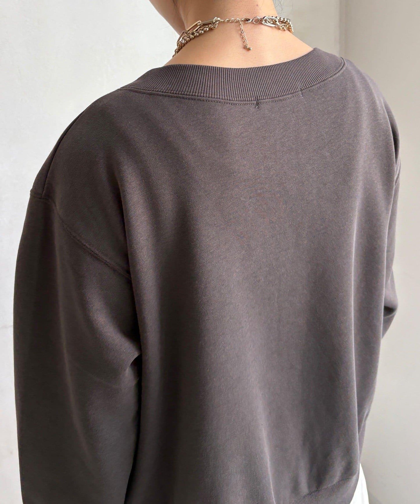 半拉鍊拼接連衣裙