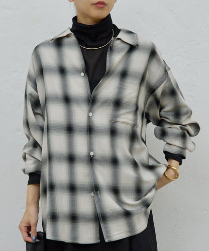 漸變格紋襯衫