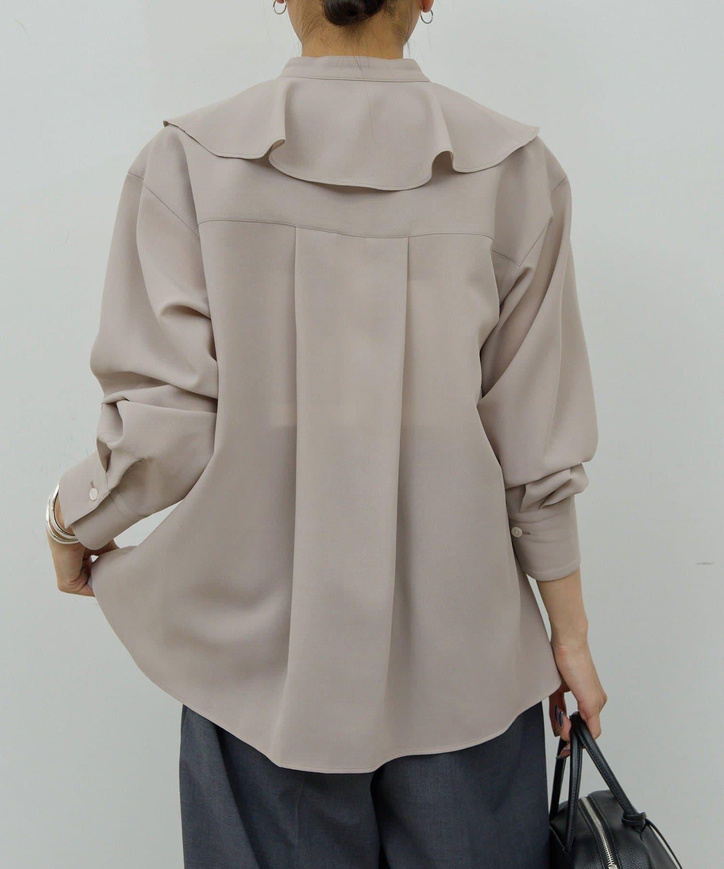 荷葉邊領結襯衫