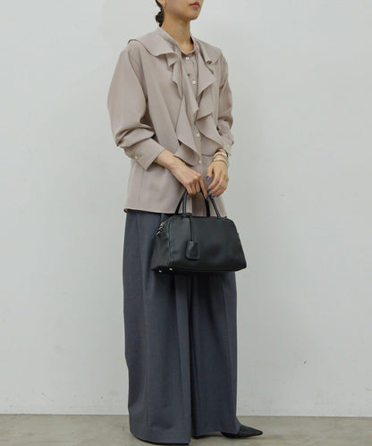 荷葉邊領結襯衫