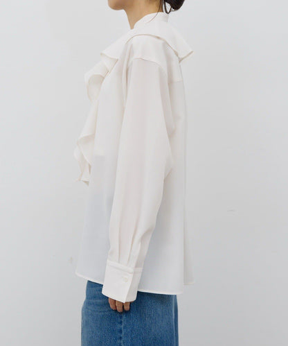 荷葉邊領結襯衫