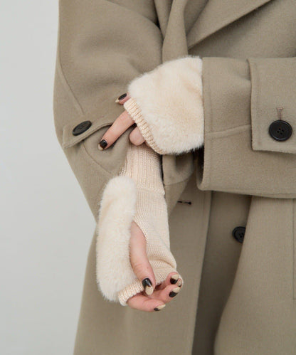 仿皮草手部保暖套