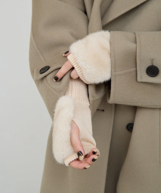仿皮草手部保暖套