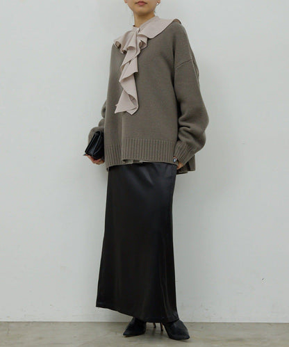 荷葉邊領結襯衫