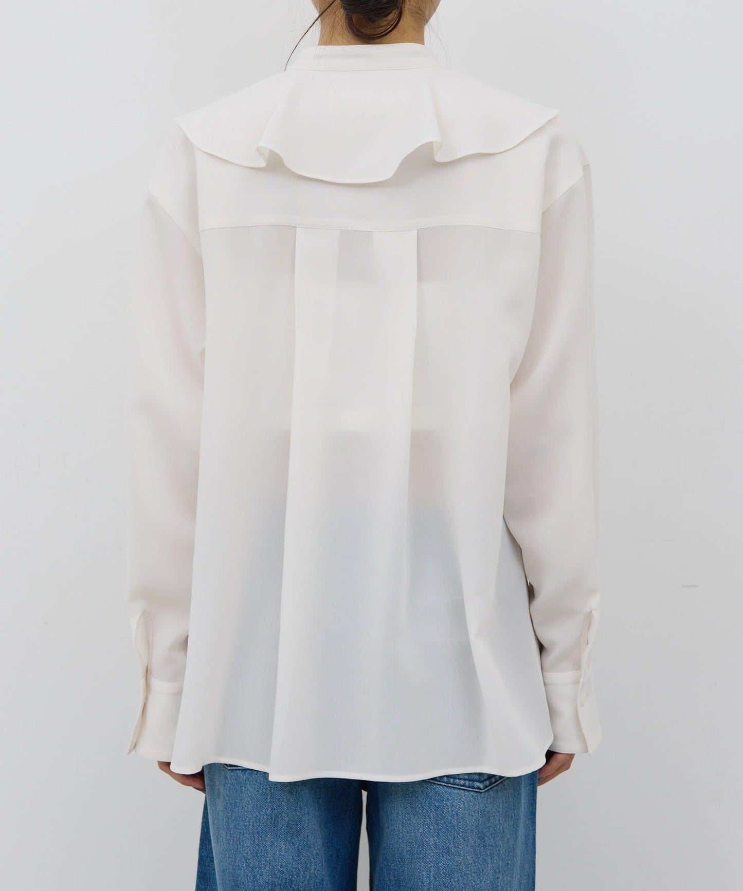 荷葉邊領結襯衫