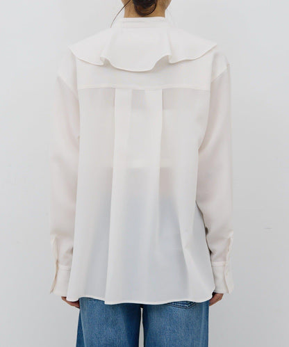 荷葉邊領結襯衫