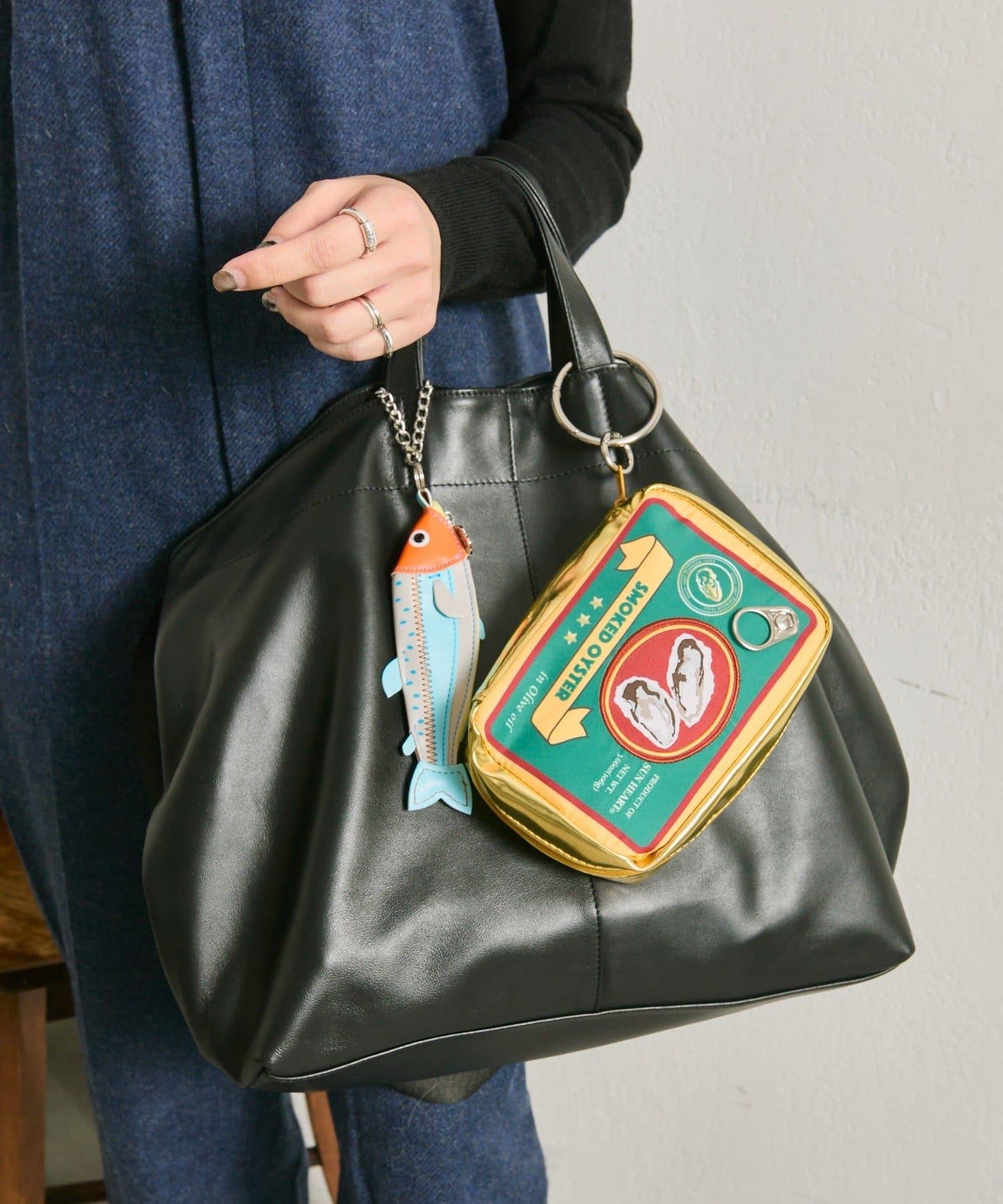 OYSTER&FISH/牡蠣罐頭&魚形收納包