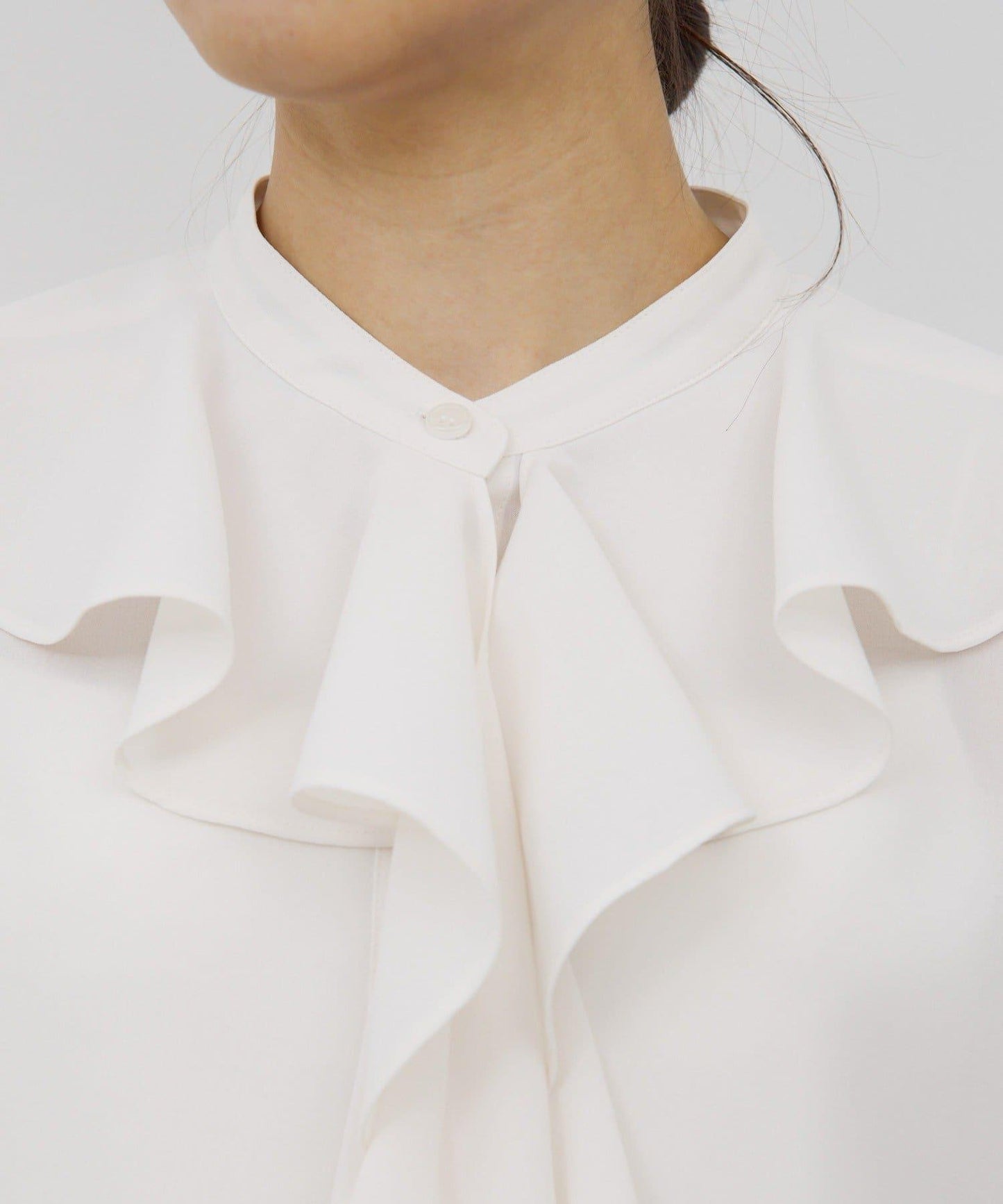 荷葉邊領結襯衫