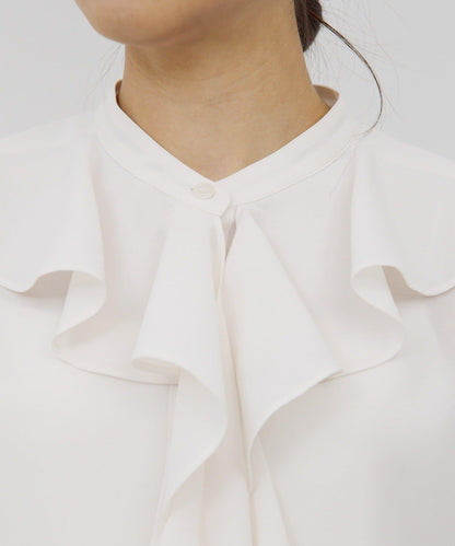 荷葉邊領結襯衫