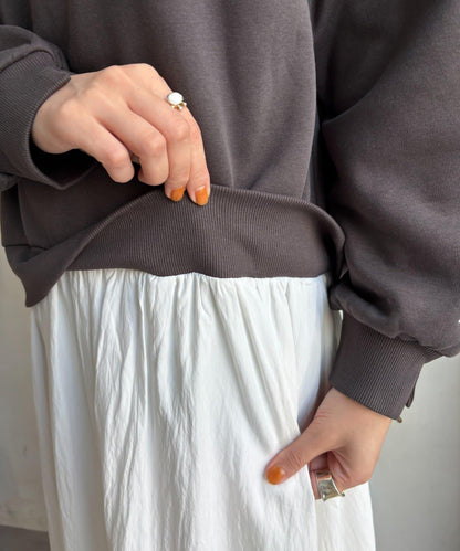 半拉鍊拼接連衣裙