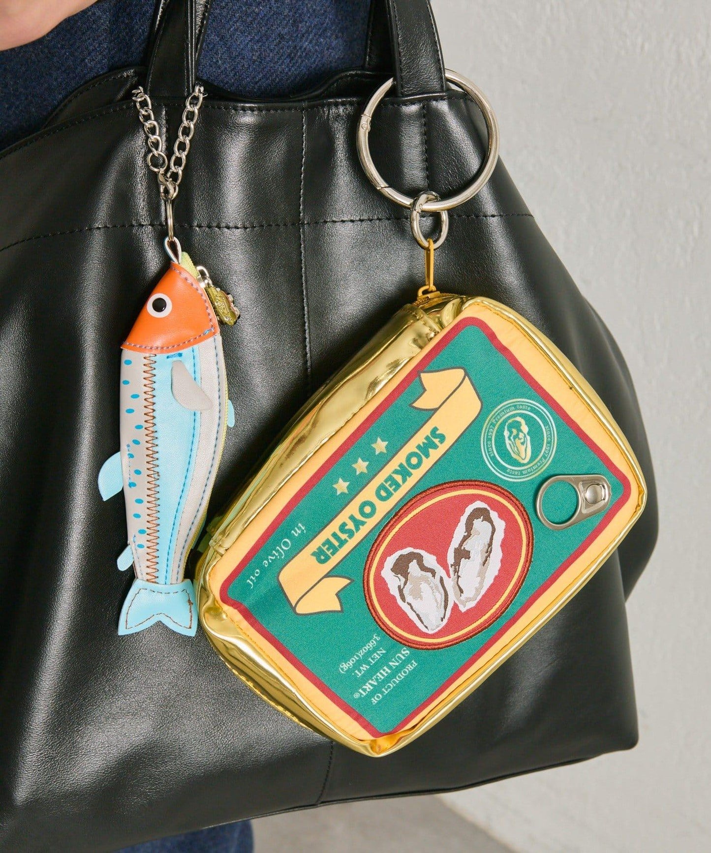 OYSTER&FISH/牡蠣罐頭&魚形收納包