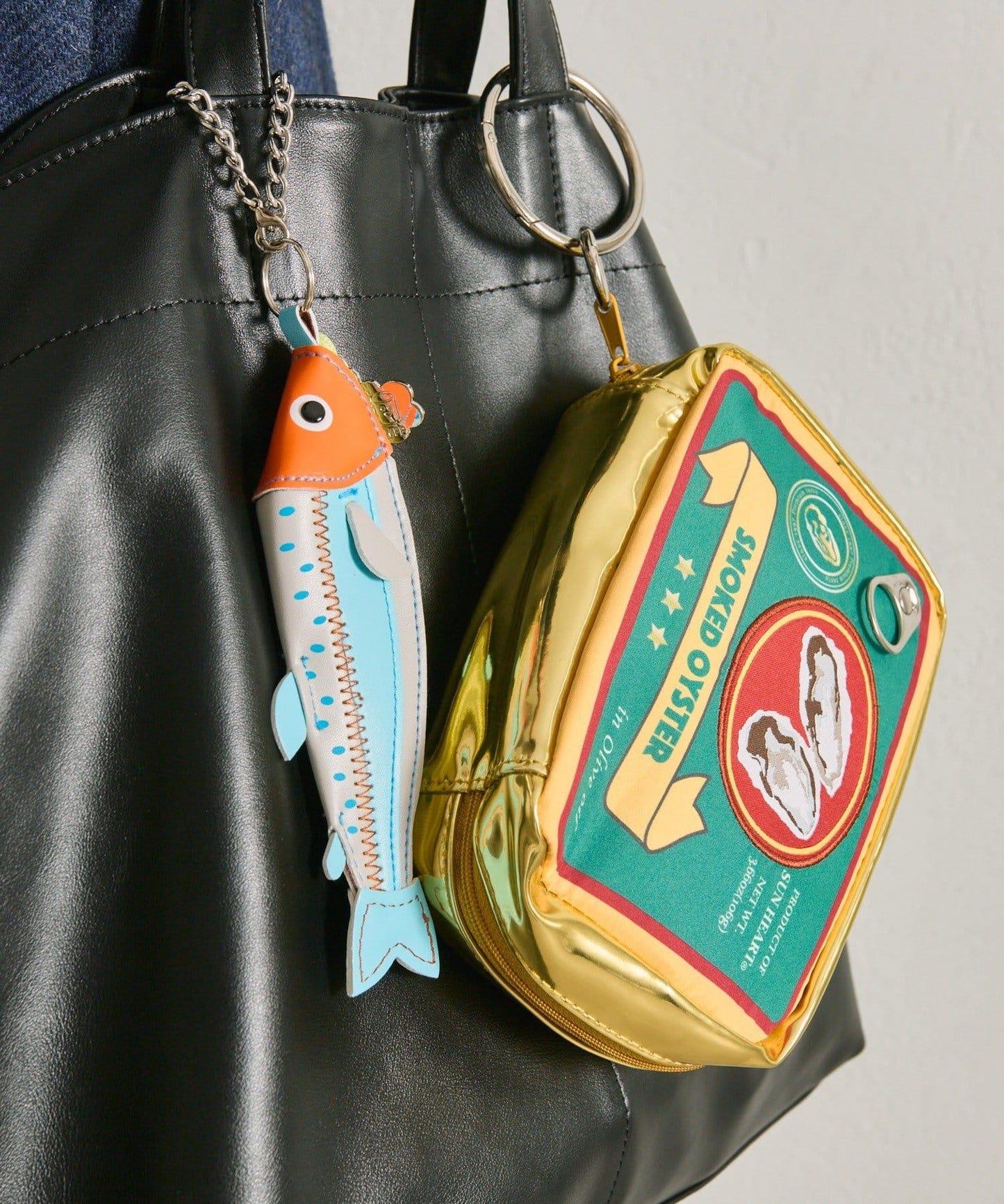 OYSTER&FISH/牡蠣罐頭&魚形收納包