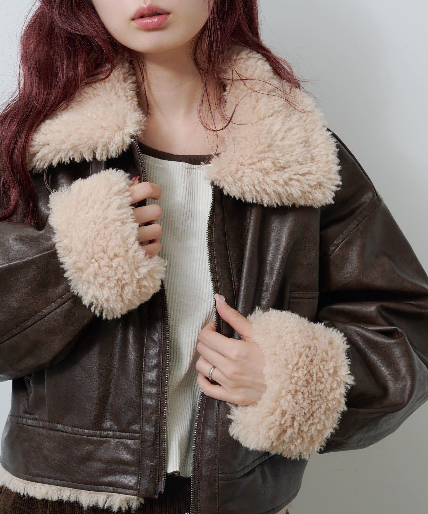 羊羔絨飛行夾克