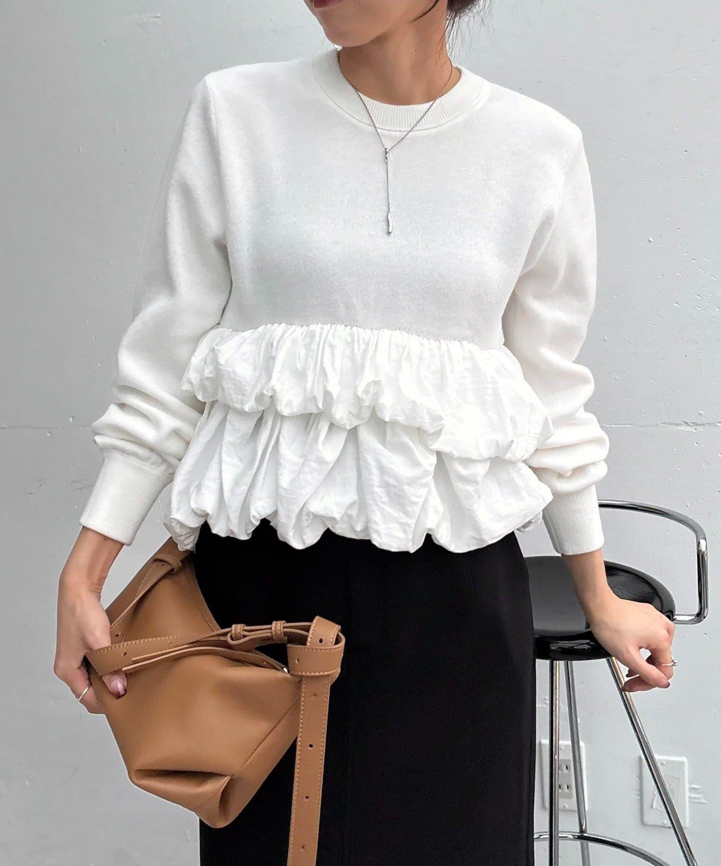 泡泡層疊套頭衫