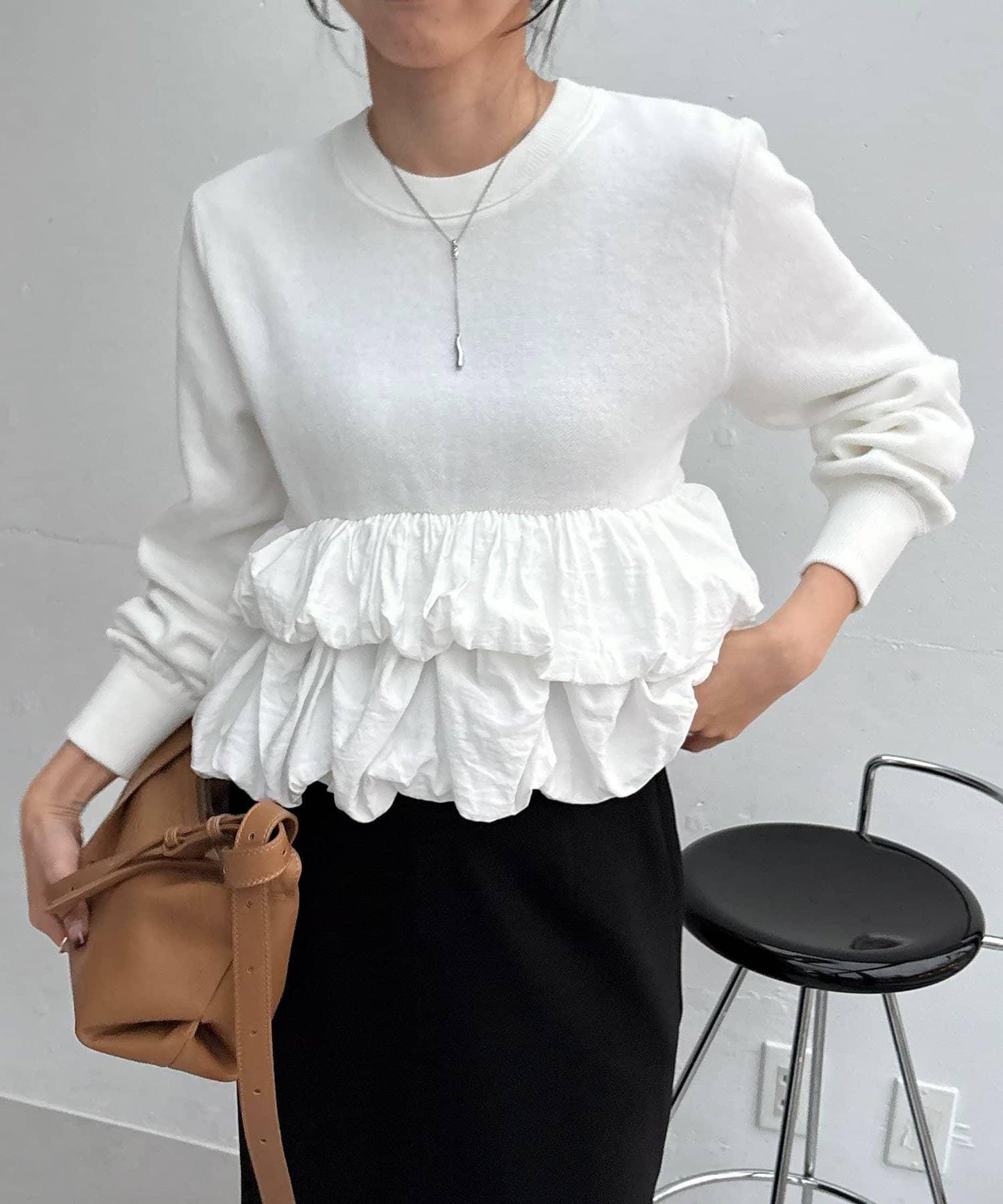 泡泡層疊套頭衫