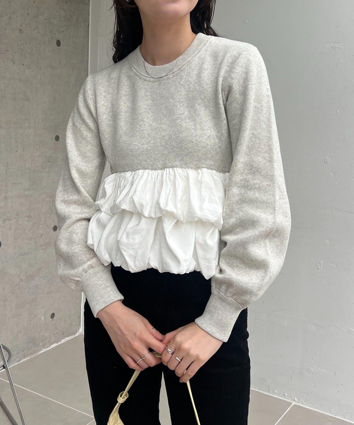 泡泡層疊套頭衫