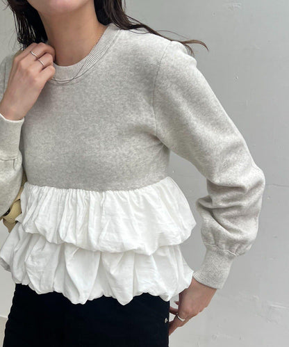泡泡層疊套頭衫
