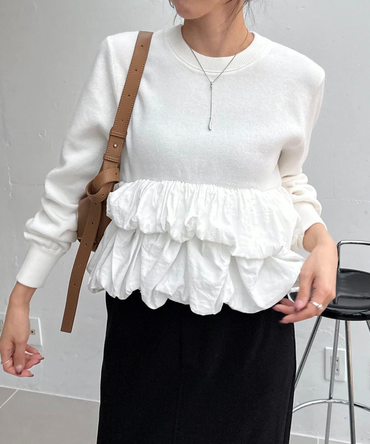 泡泡層疊套頭衫