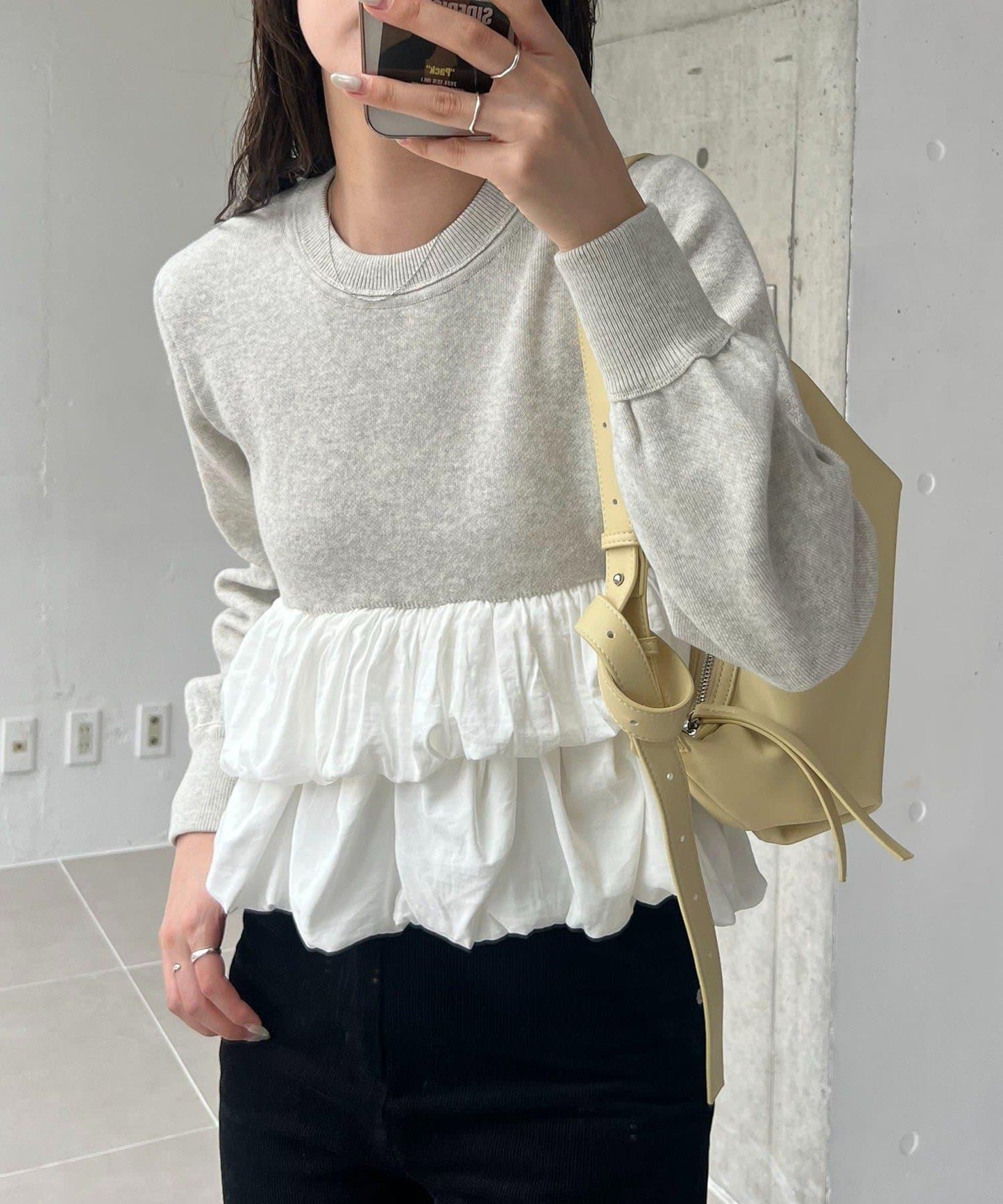 泡泡層疊套頭衫