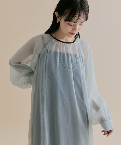 11/1（週六）12:00開始！【數量限定】【森川企畫】透視疊穿連衣裙套裝