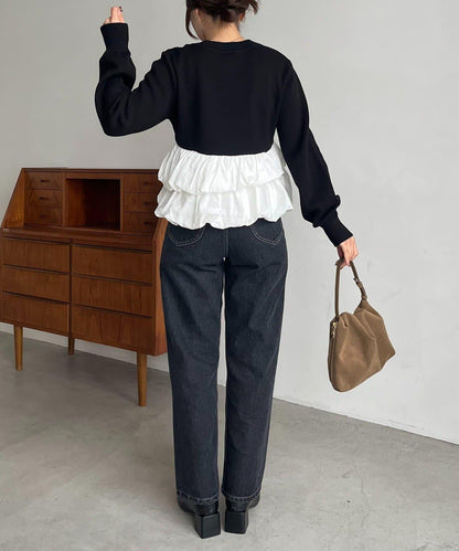 泡泡層疊套頭衫