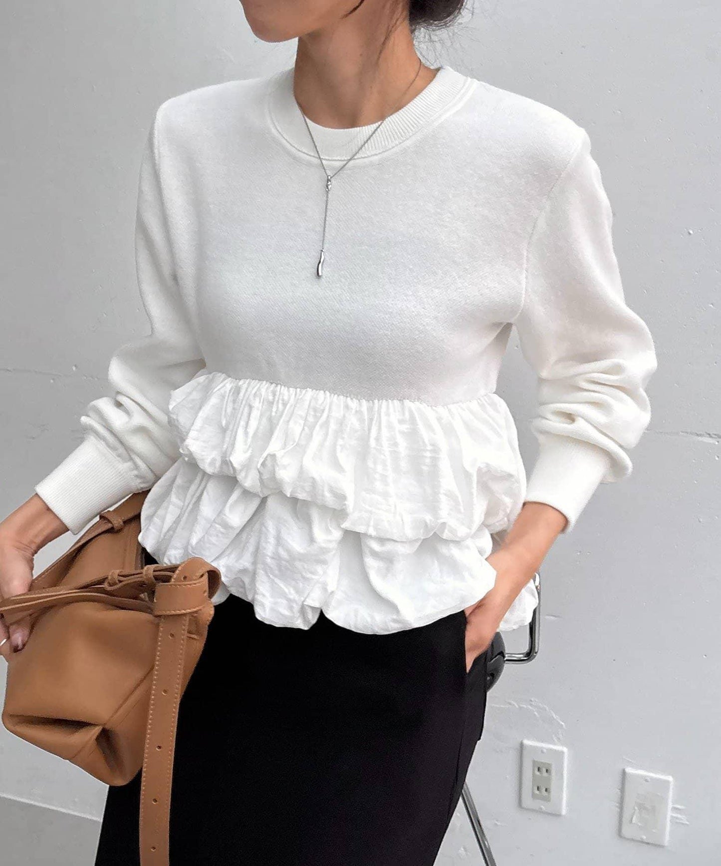 泡泡層疊套頭衫