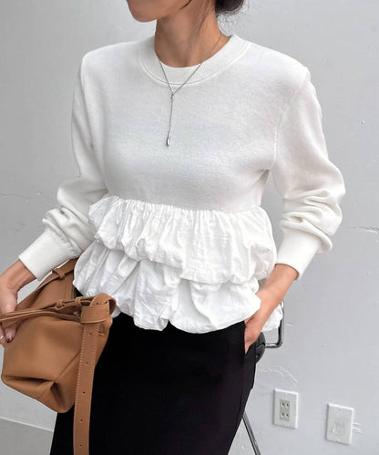 泡泡層疊套頭衫