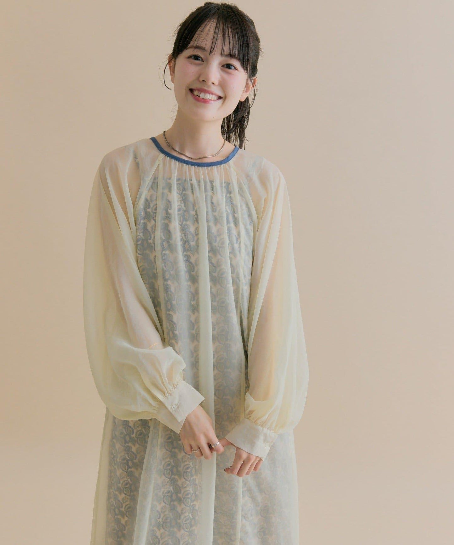 11/1（週六）12:00開始！【數量限定】【森川企畫】透視疊穿連衣裙套裝