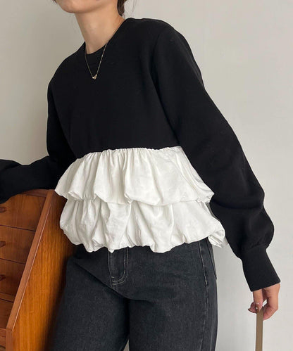 泡泡層疊套頭衫