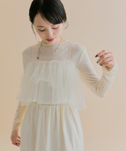 11/1（週六）12:00開始！【數量限定】【森川企畫】網紗吊帶連衣裙套裝