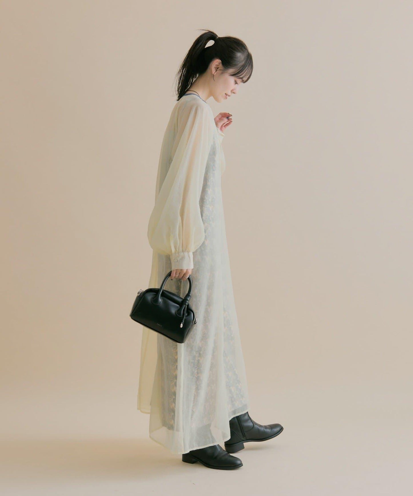 11/1（週六）12:00開始！【數量限定】【森川企畫】透視疊穿連衣裙套裝