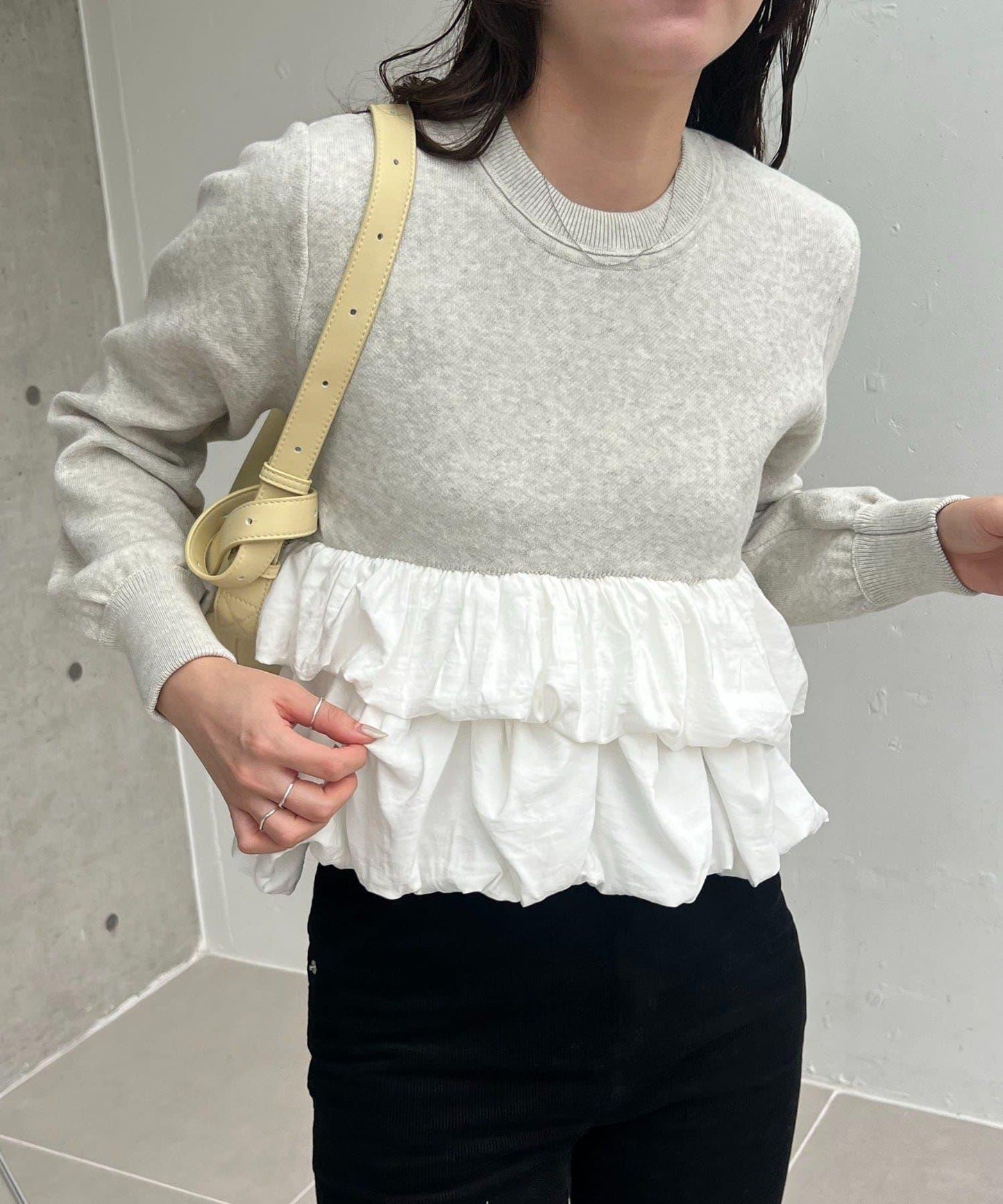 泡泡層疊套頭衫