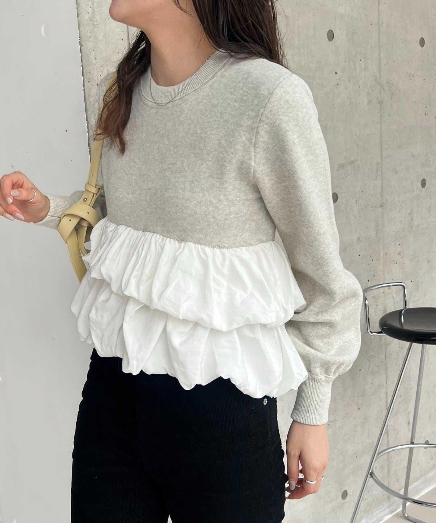 泡泡層疊套頭衫