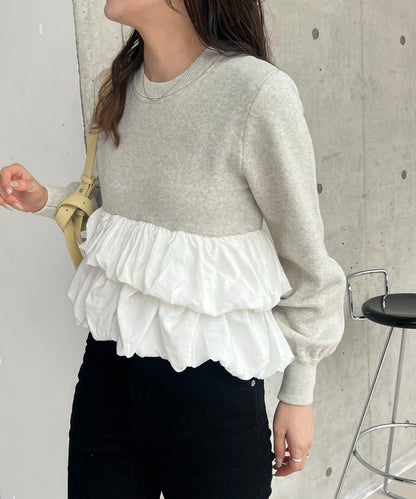 泡泡層疊套頭衫