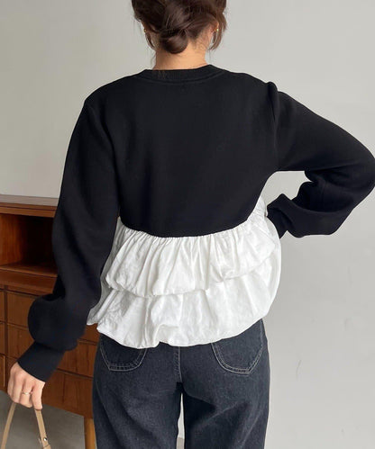 泡泡層疊套頭衫